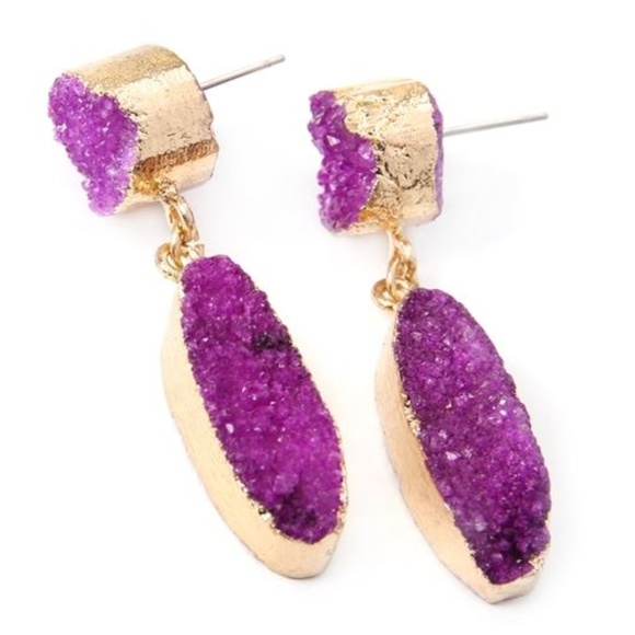 MODA ME COUTURE Jewelry - DRUZY EARRINGS